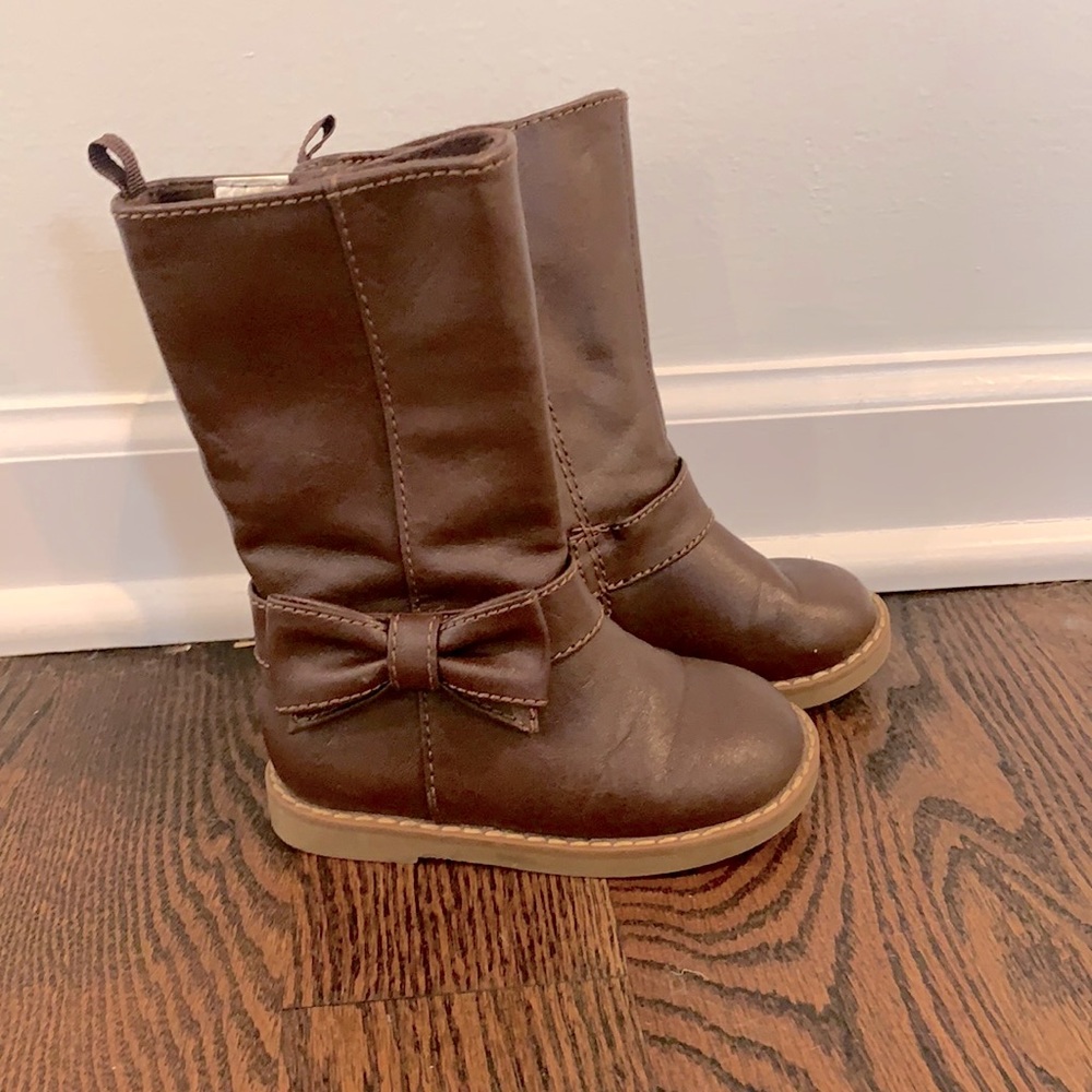 Baby gap brown leather boots